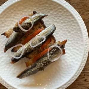 GLASGOW Cafe Gandolfi Cantabrian Smoked Achovies