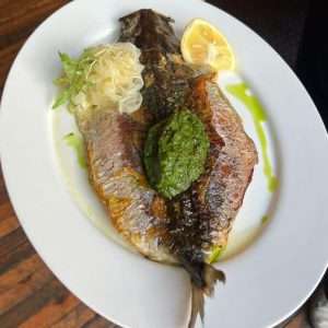 GLASGOW Crabshak botanics Whole Butterflied Mackerel, Chimichurri, Pickled Fennel