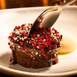 GLASGOW Gost Warm Chocolate and Raspberry Brownie