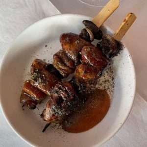 NOTTINGHILL Dorian SNAIL, DUCK HEART & PORK SKEWER
