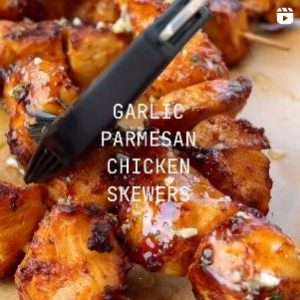 HOMESTEAD Garlic Parmesan Chicken skewers